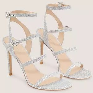 Stuart Weitzman sparkly gladiator heel sandals size 6
